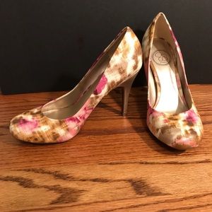 Spring Floral (Tan/Pink) Pumps by Jessica Simpson